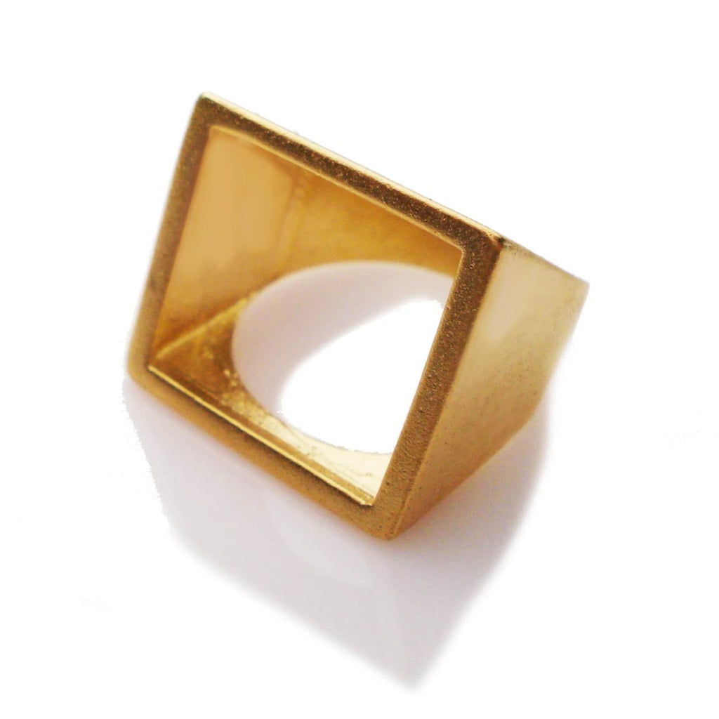 14k minimalist solid gold ring, urban square ring, minimalist design of gold ring, handmade square ring for you, square ring for myself, gift for me, gifts for her