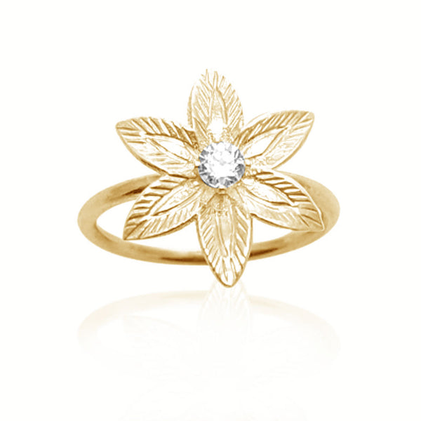 Flower Diamond Engagement Ring in Yellow Gold (0.1 ct. tw.) – Osnat Har Noy  Jewelry