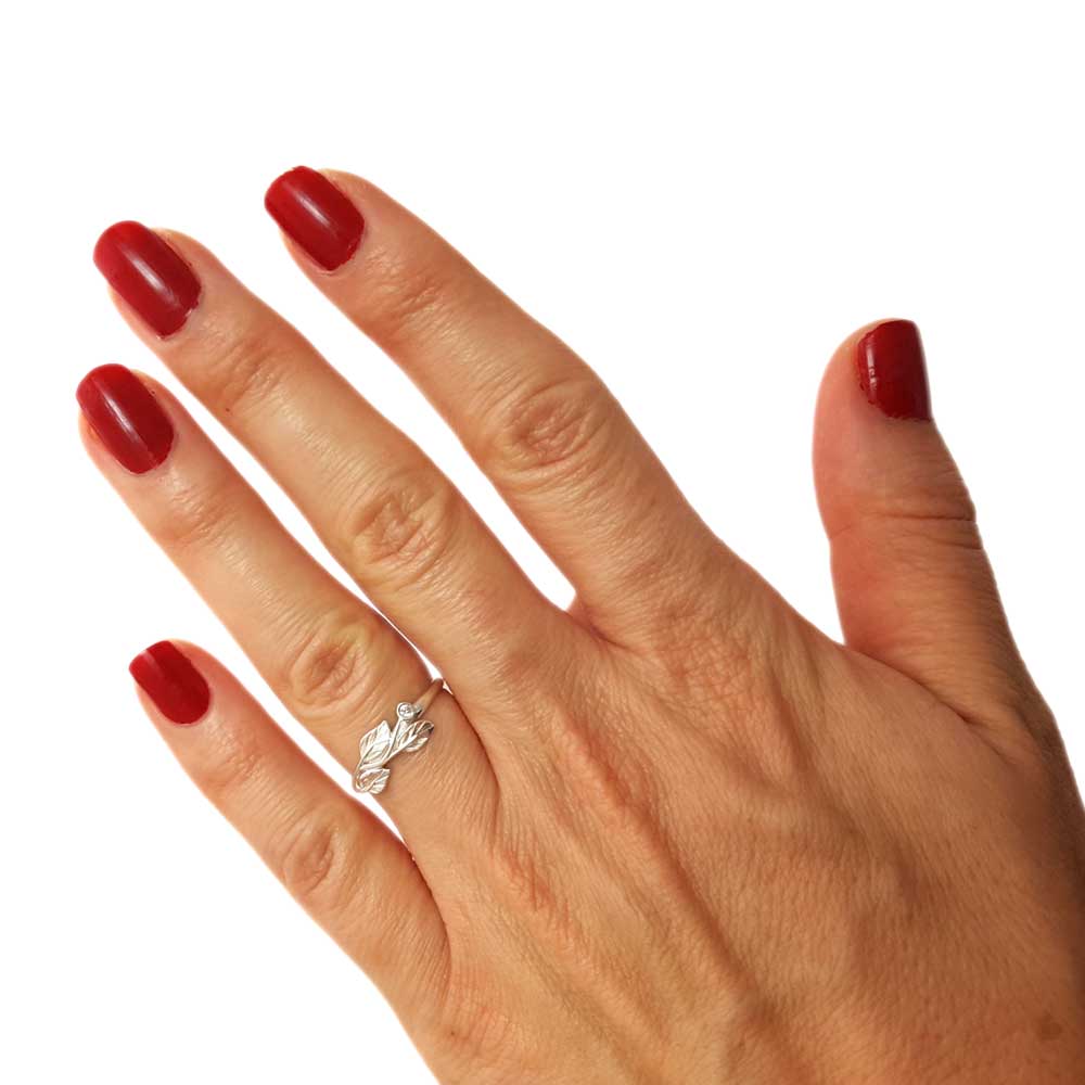 Leaves engagement ring, diamond Leaf Ring, 14K diamond Leaves Ring, leaves band, vine ring, matching leaves band, leaves wedding band  