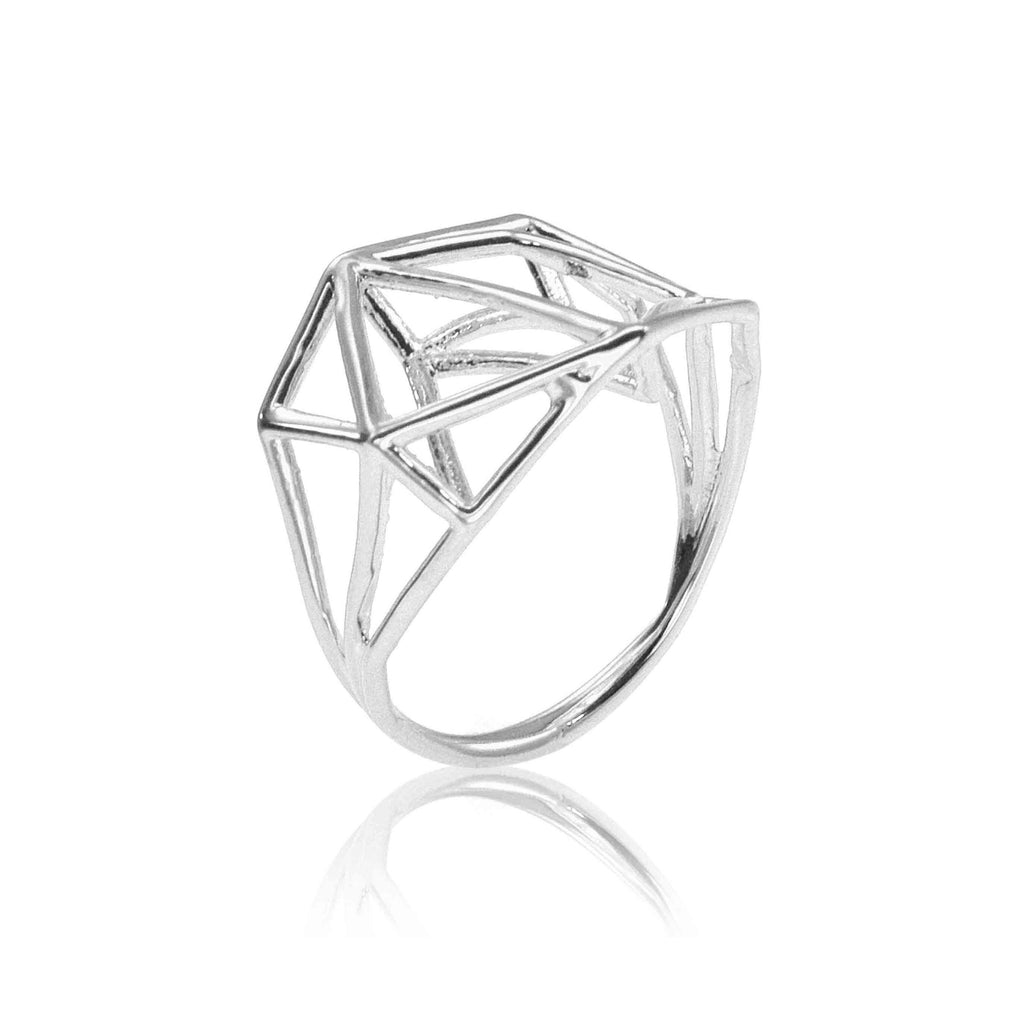 geometric gold ring, unconventional wedding ring, gold wire wedding ring, 3D gold ring, minimalist white gold ring, minimalist geometric gold ring
