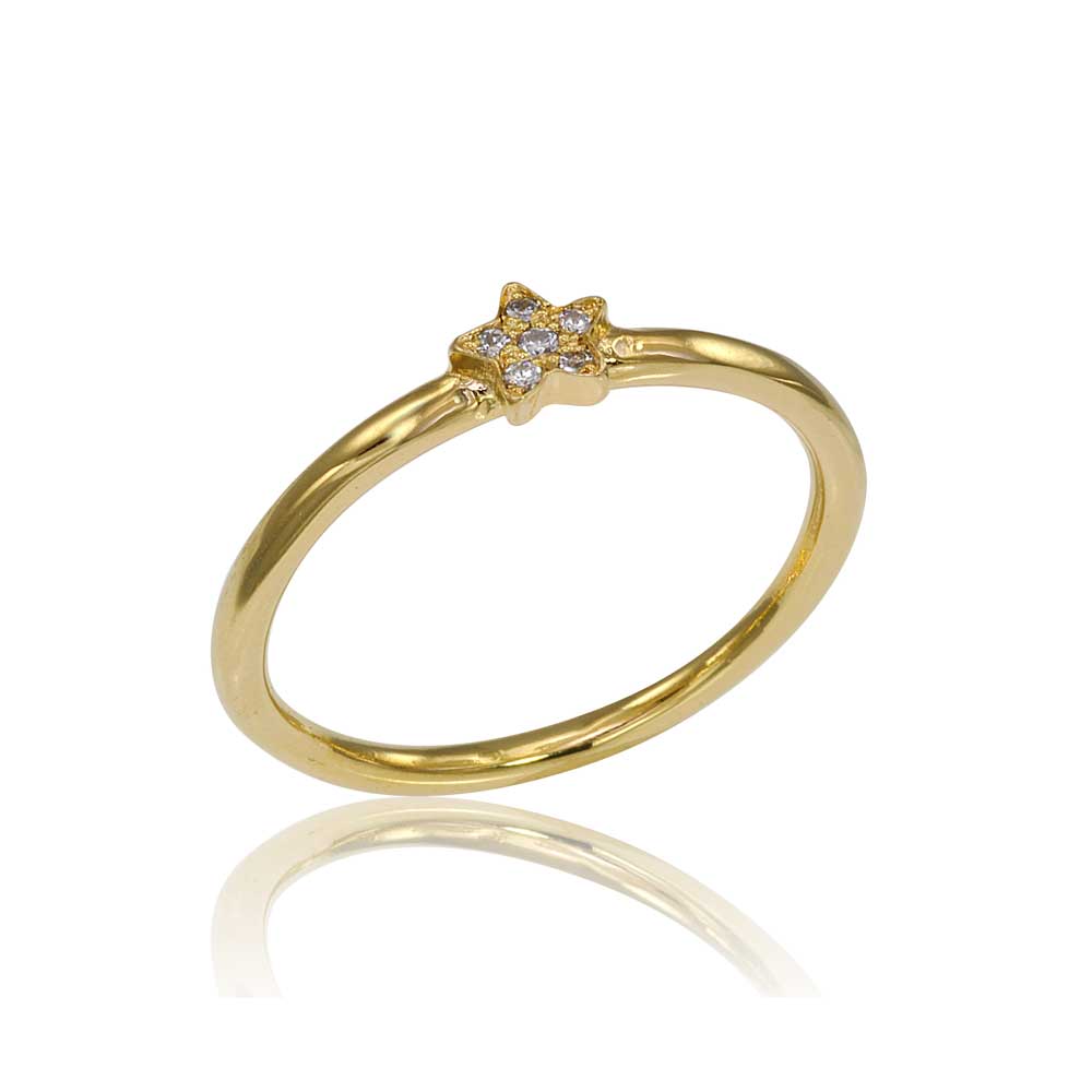 Osnat Har Noy Jewelry, 14k star ring, 18k star ring, yellow gold diamond star ring, diamond star engagement ring, yellow gold star engagement ring, diamond star ring
