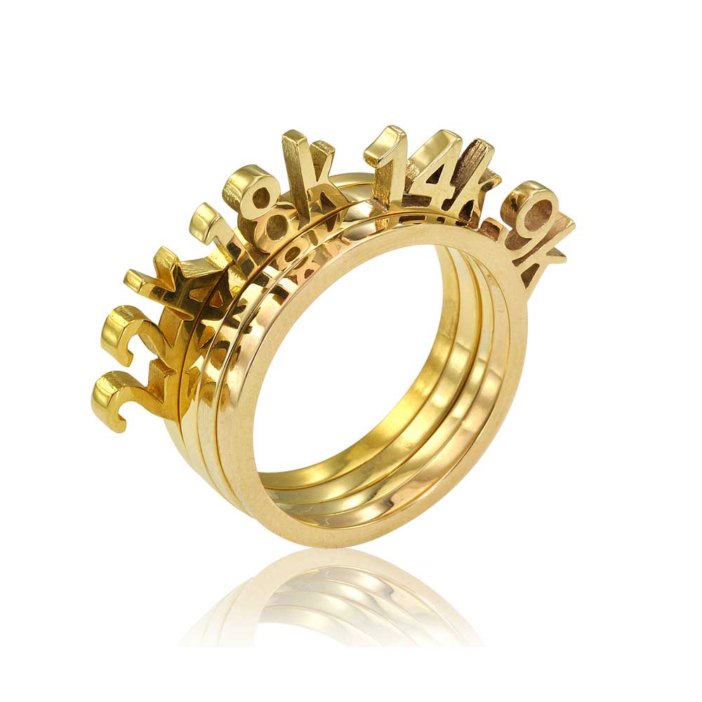 Osnat Har Noy Karat Rings, Solid Gold Rings, 9K ring, 14k ring, 18K ring, 22K ring, stacker gold rings, gold stacker 