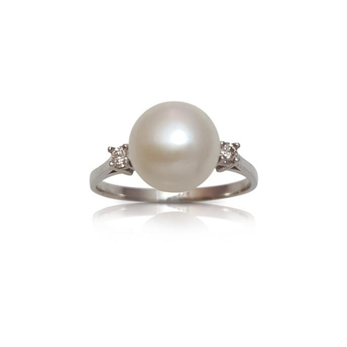 Pearl ring, pearl engagement ring, pearl and diamond ring, engagement ring, antique, vintage ring, June birthstone ring, weddings, anniversary ring