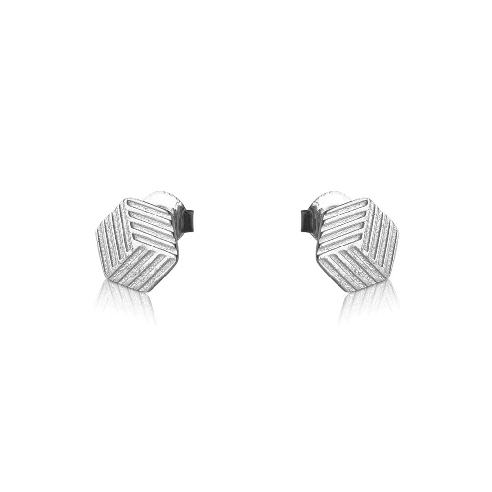 14k Gold Hexagon Studs, Minimalist Earrings, 14K Hexagon Stud Earrings, Hexagon Stud Earrings, Hexagon Earrings, 6 Sided 