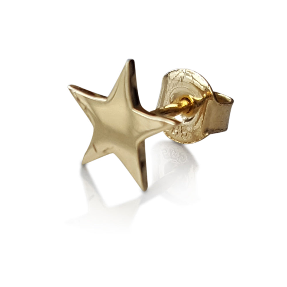 Gold Star Stud Earrings, Solid Gold star Studs, Stud Earrings, Minimalist Earrings, Star Stud Earrings, Gold Post Earrings