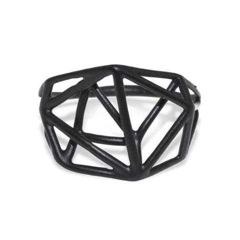 Osnat Har Noy Jewelry, black geometric ring, architecture ring, geometric jewelry, black ring, unique black ring