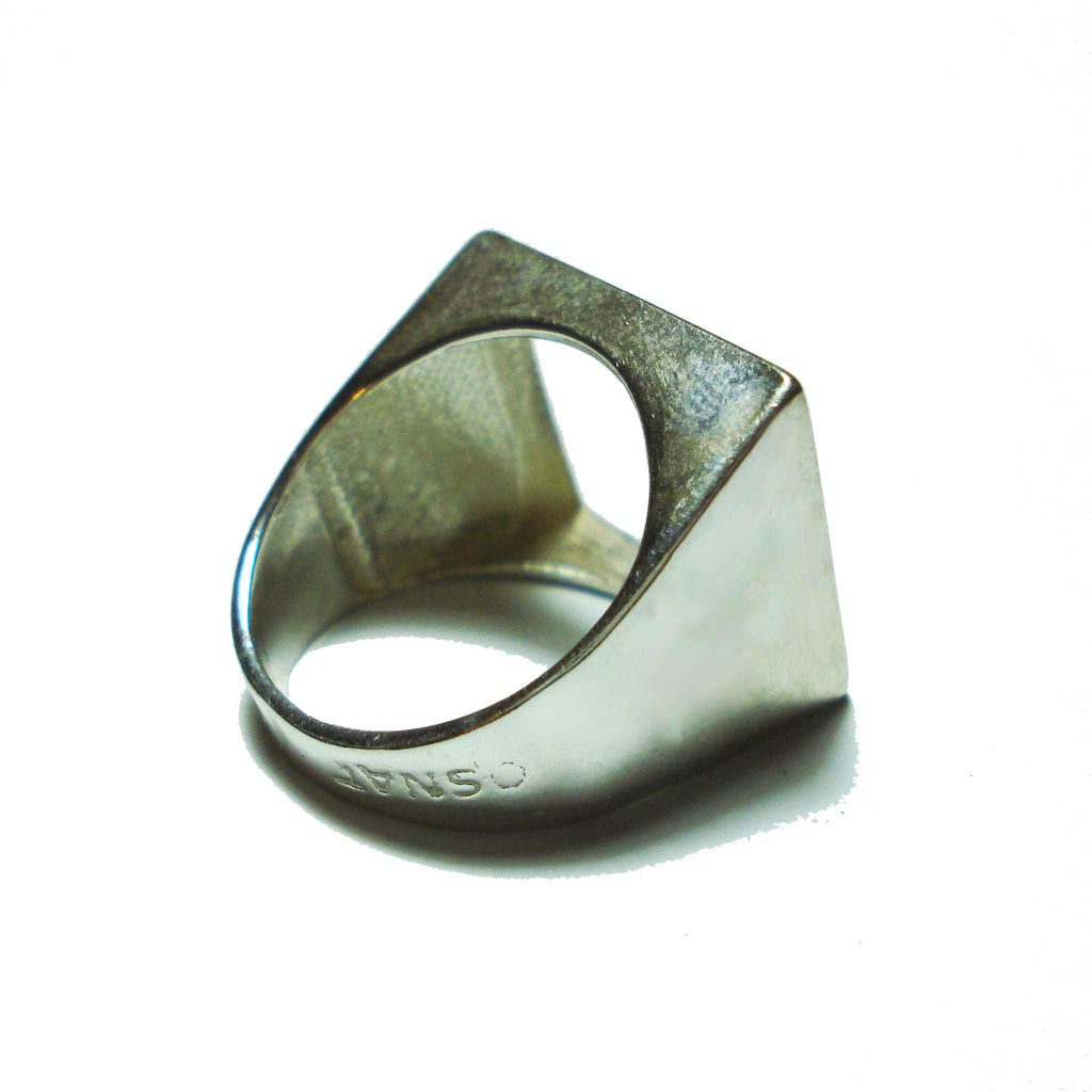 Osnat Har Noy Jewelry, square ring, geometric ring, sterling silver ring, unique ring, square band