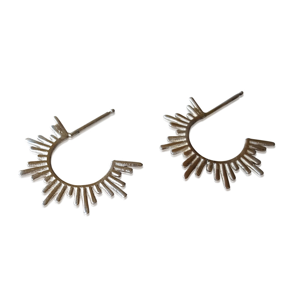 Spike Studs, Spike Hoops, Solid Gold Spike earrings, Minimalist Earrings, 14K Spike Stud Earrings, Hoop Earrings, Spike Hoop Gold Earrings