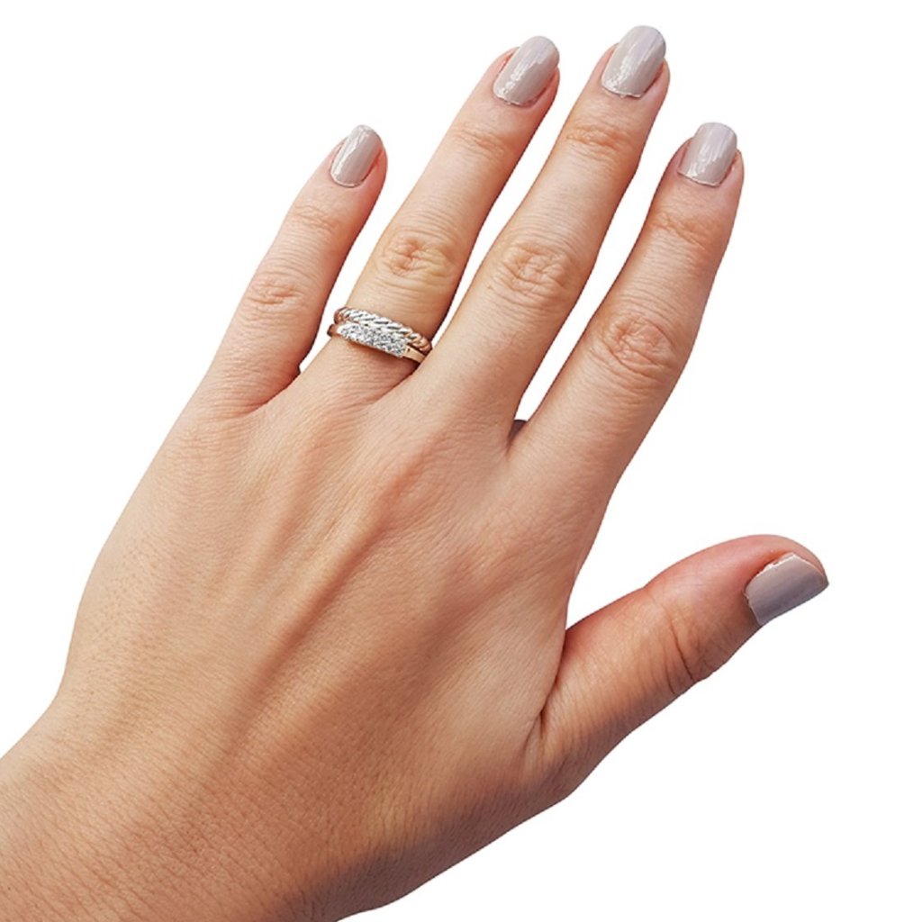 matching engagement and wedding band, matching bridal set, diamond ring and matching braid ring